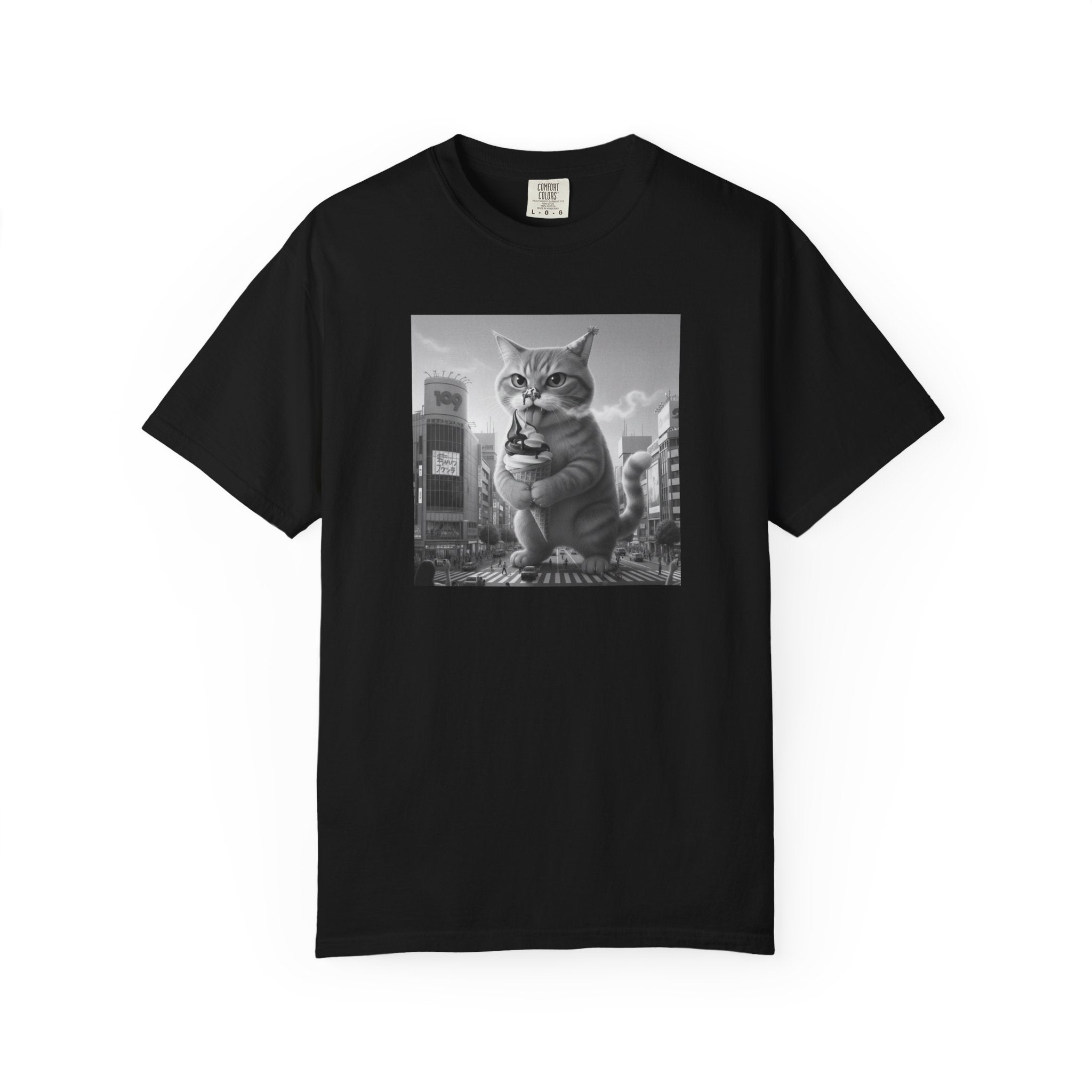 Purr-zilla van Scoop Unisex Garment-Dyed T-shirt