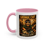 Grunge Cat Smells Like Catnip Mug | Ceramic Coffee Cup
