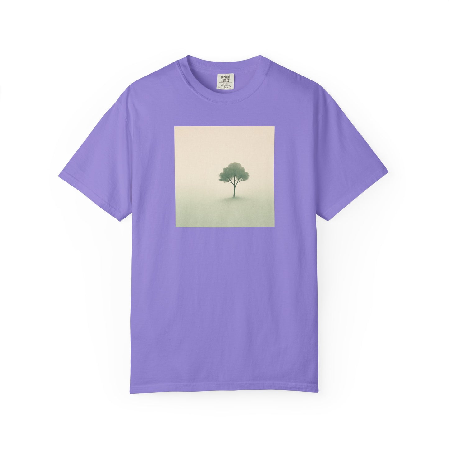 Solitary Tree Minimalist Artwork T-Shirt | Nature Square Print