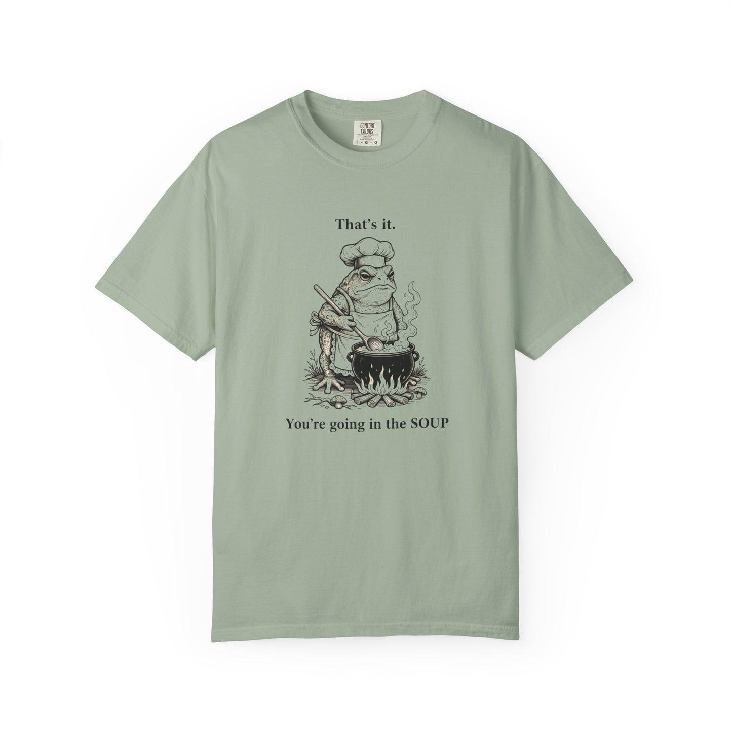 Funny Chef Frog Soup T-shirt | Toad Cooking Quote Tee
