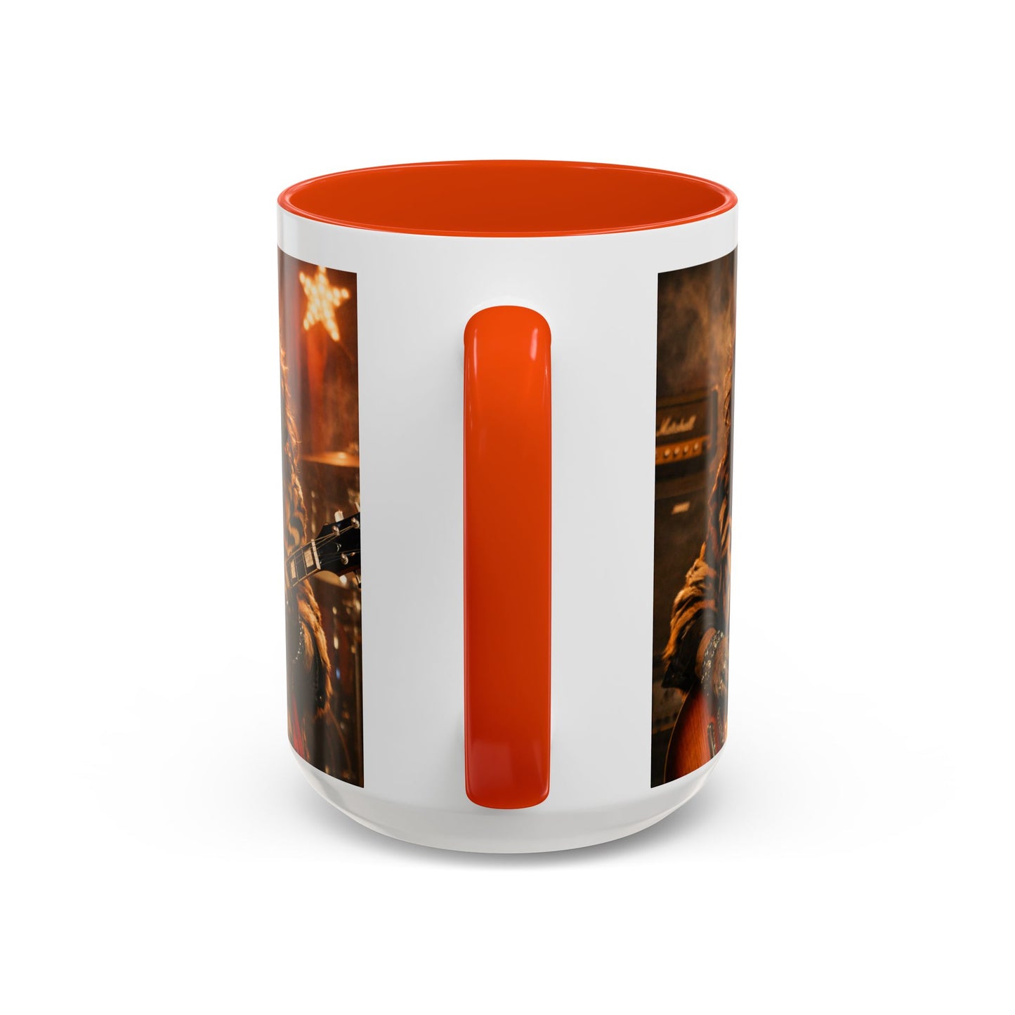 Rockstar Capybara with Guitar Mug | Color Accent Coffee Cup 11oz 15oz