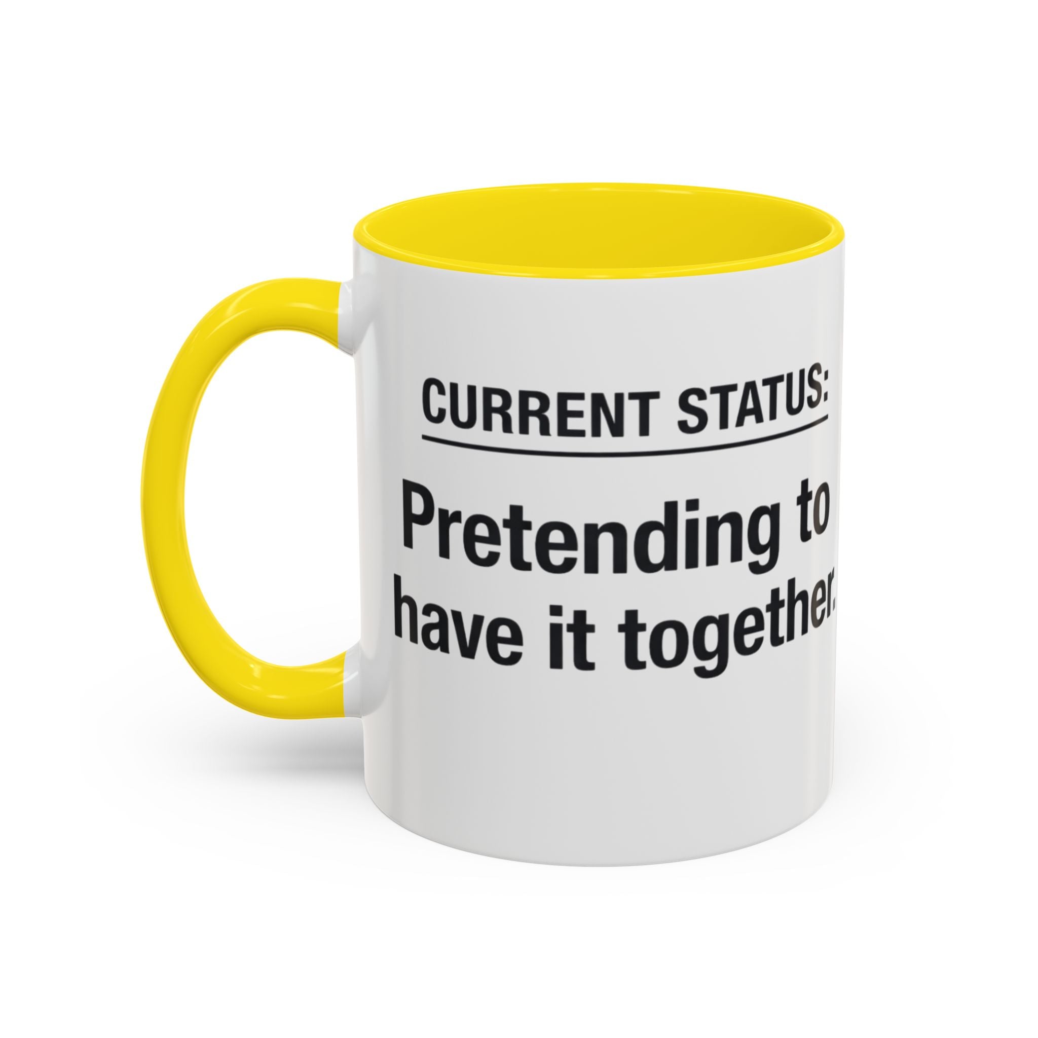 Current Status: Pretending to Have It Together mug | Accent Coffee Mug