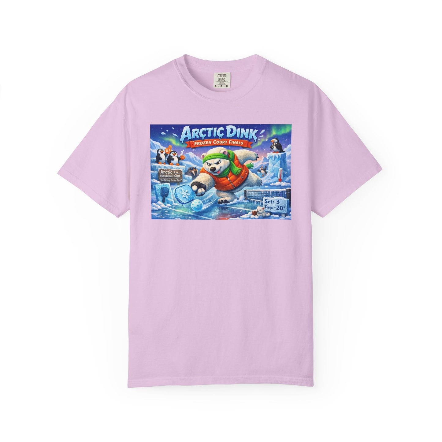 Arctic Dink Polar Bear Pickleball T-Shirt | Retro Game Art