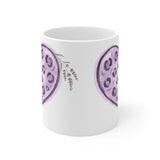 Purple Leopard Heart mug | Floral Doodle coffee cup