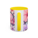 Tropical Orchid Floral Mug | Accent Coffee Mug 11oz 15oz