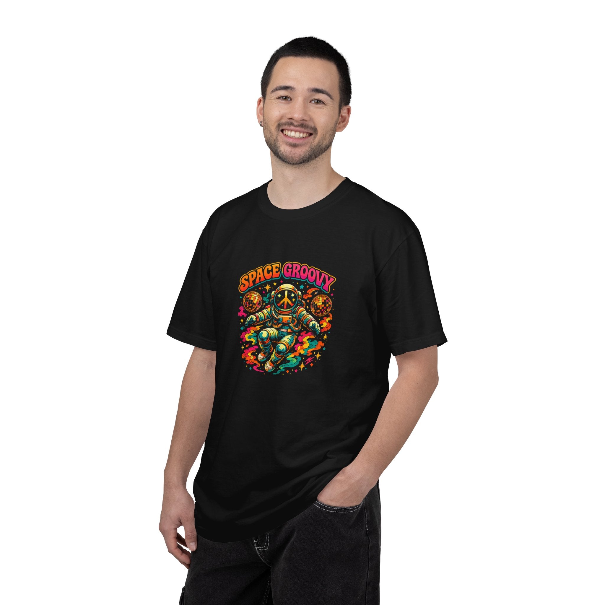 Space Groovy Astronaut T-shirt | Retro Psychedelic Space Art