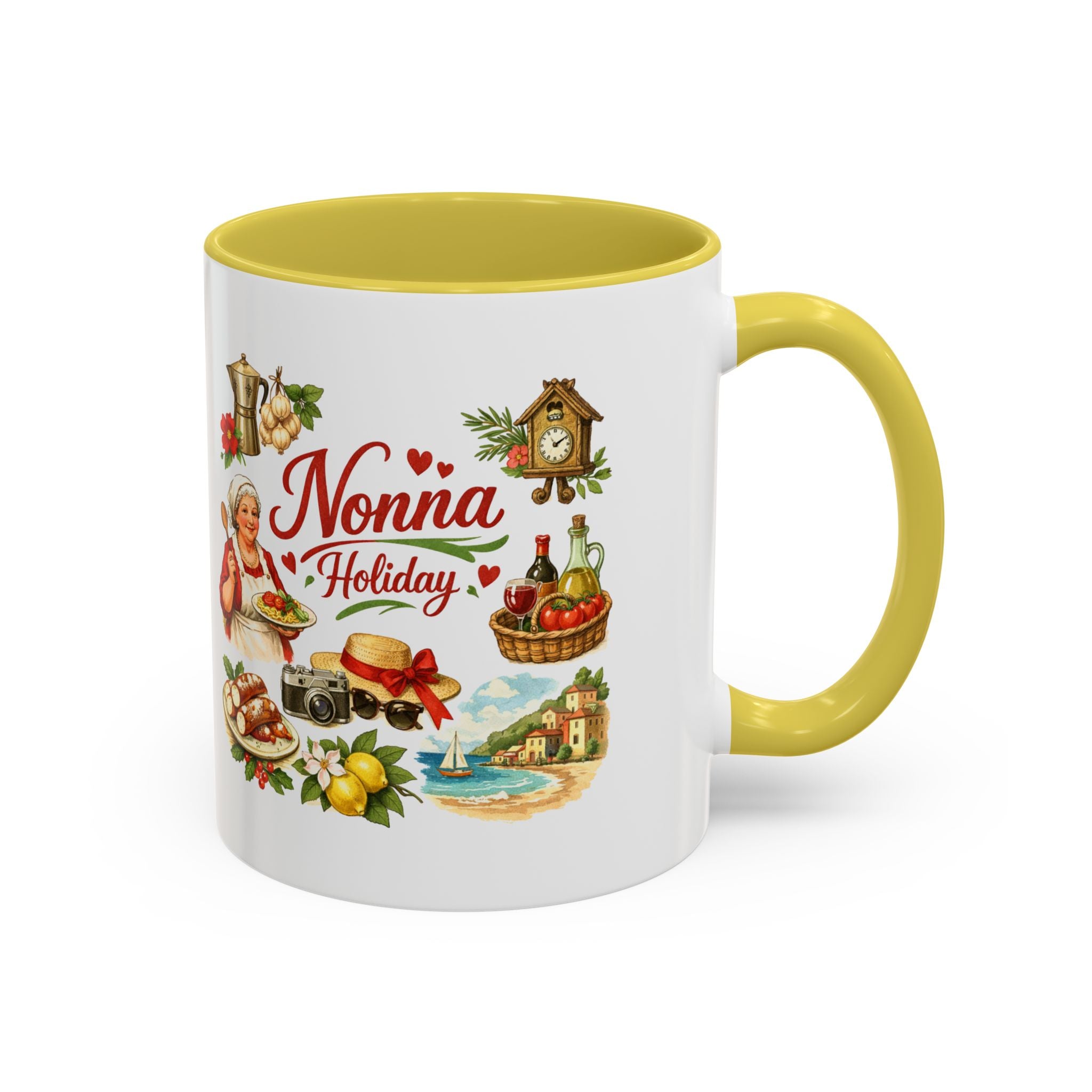 Nonna Holiday mug | Italian grandma kitchen design, vintage food icons