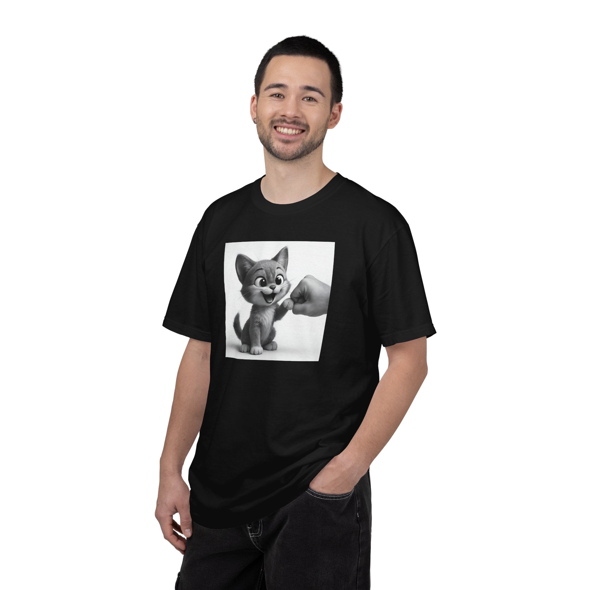 Kitten Fist Bump T-shirt | Cute Kitty Paw Bump Design