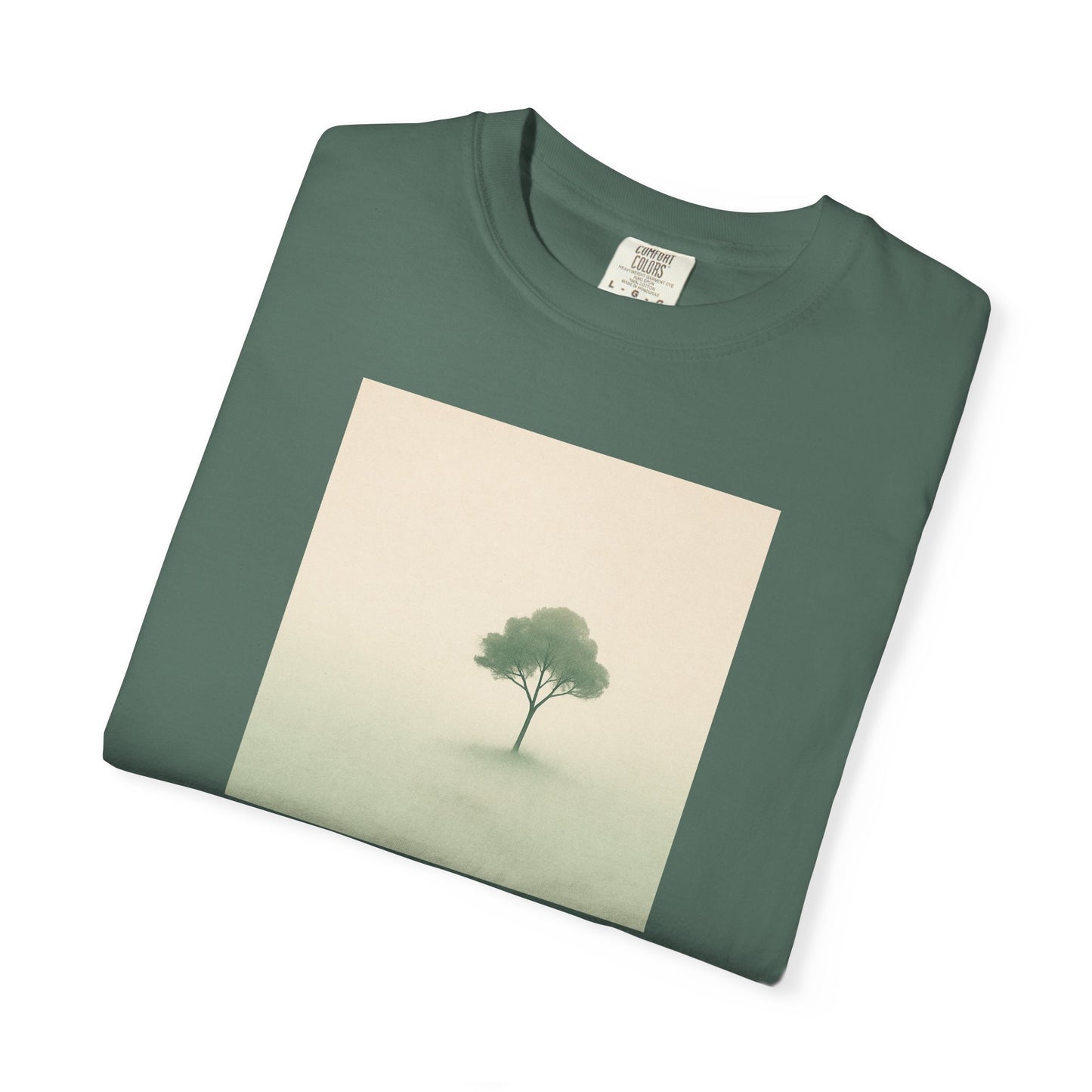 Solitary Tree Minimalist Artwork T-Shirt | Nature Square Print
