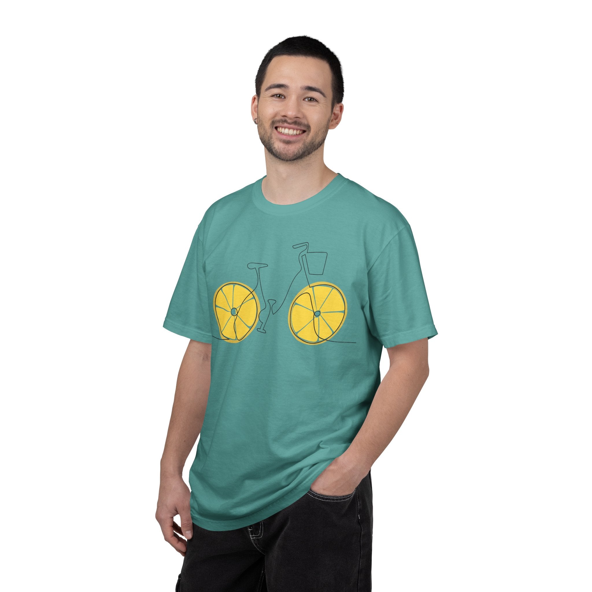 Lemon Wheel Bicycle T-shirt | Citrus Bike Graphic Tee