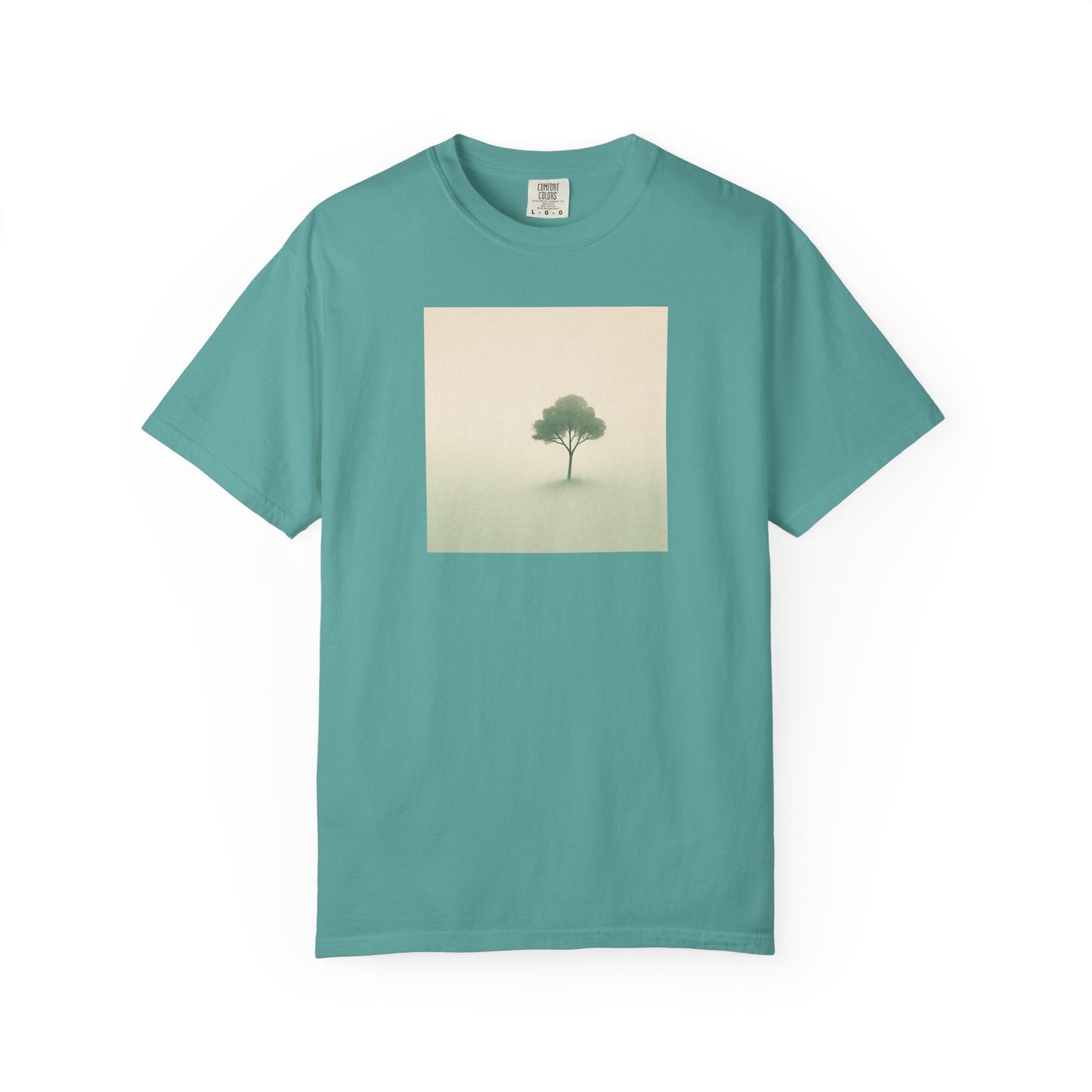 Solitary Tree Minimalist Artwork T-Shirt | Nature Square Print