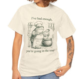 Funny Chef Frog Soup T-shirt | Toad Cooking Quote Tee