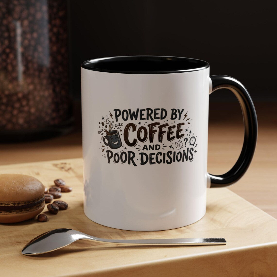 Powered by Coffee and Poor Decisions Mug | Accent Coffee Mug 11oz 15oz