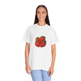 Strawberry Cluster T-shirt | Retro Floral Fruit Illustration