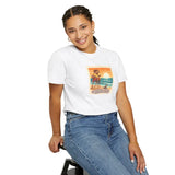 Capybara Patrol Sunset Surfing Capybara T-Shirt | Retro Beach Vibes
