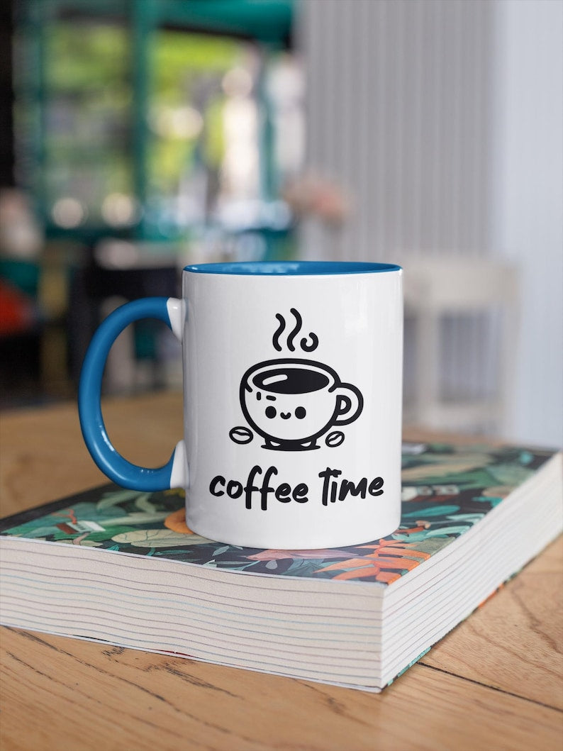 Kawaii Coffee Time Mug | Ceramic Coffee Mug