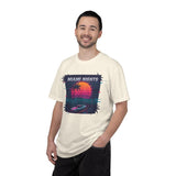 Miami Nights Sunset Palm T-shirt | Retro Vaporwave Beach Scene