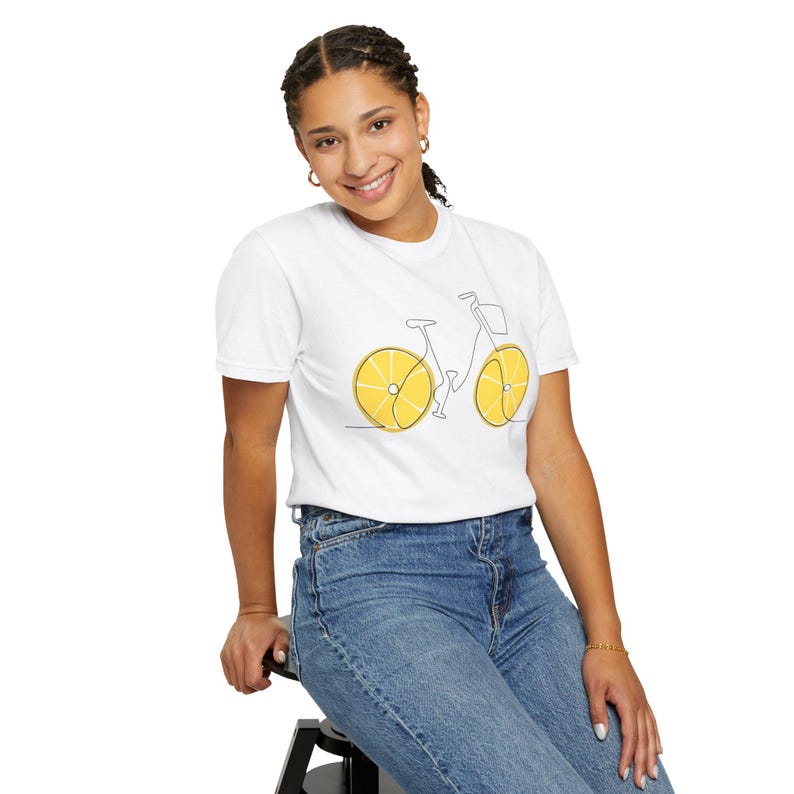 Lemon Wheel Bicycle T-shirt | Citrus Bike Graphic Tee