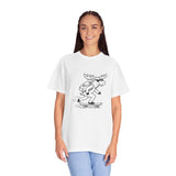 Skateboarding Moose T-shirt | Skateboard Cartoon Graphic Tee