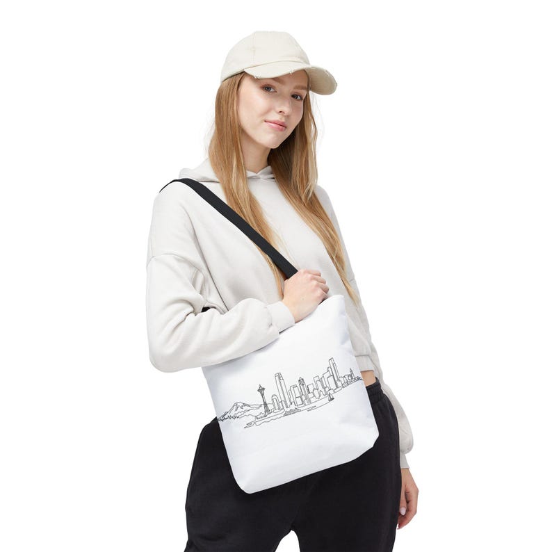 Seattle Emerald City Line Art Tote