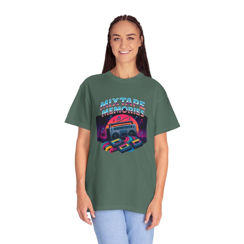 Mixtape Retro Cassette Graphic T-shirt | Vaporwave 80s Neon Music Tee